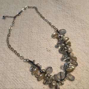 Silpada pearl, gray, and sterling necklace